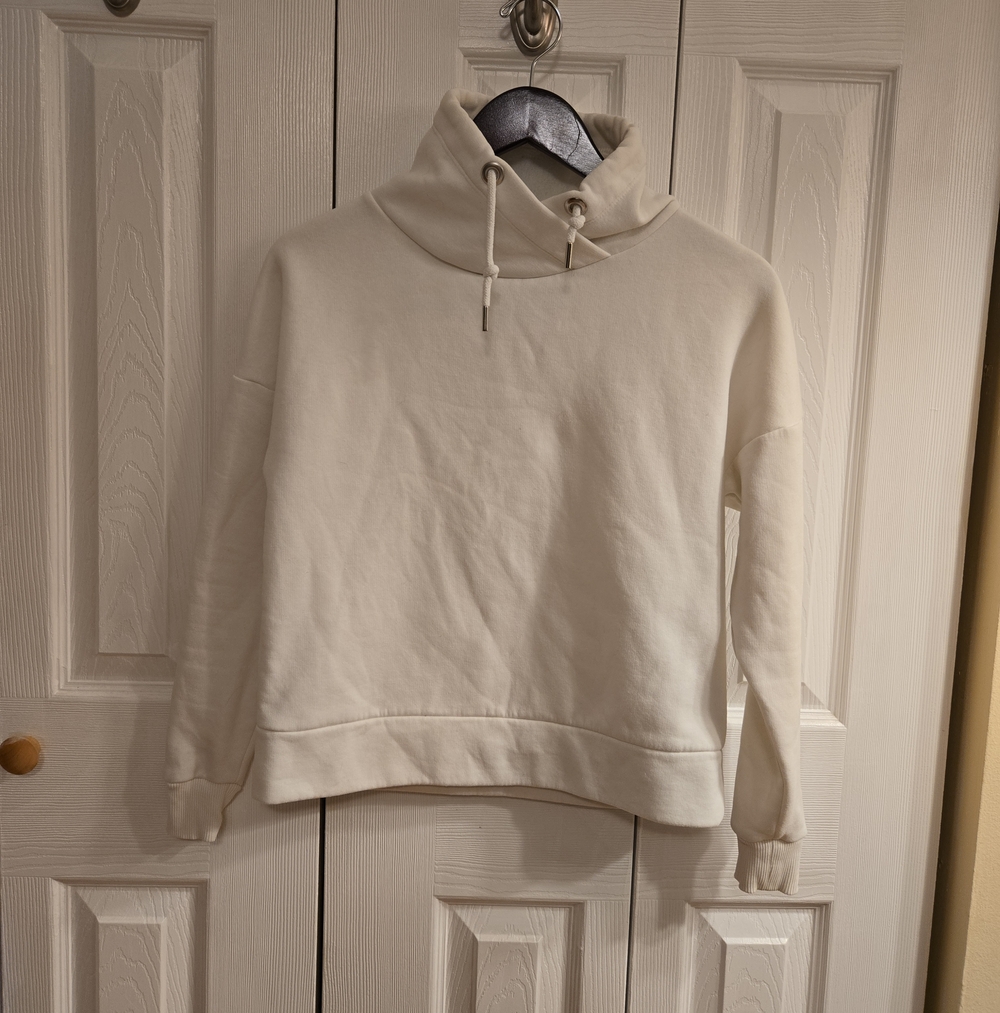 Banana Republic Cream Cowl-Neck Drawstring Sweater